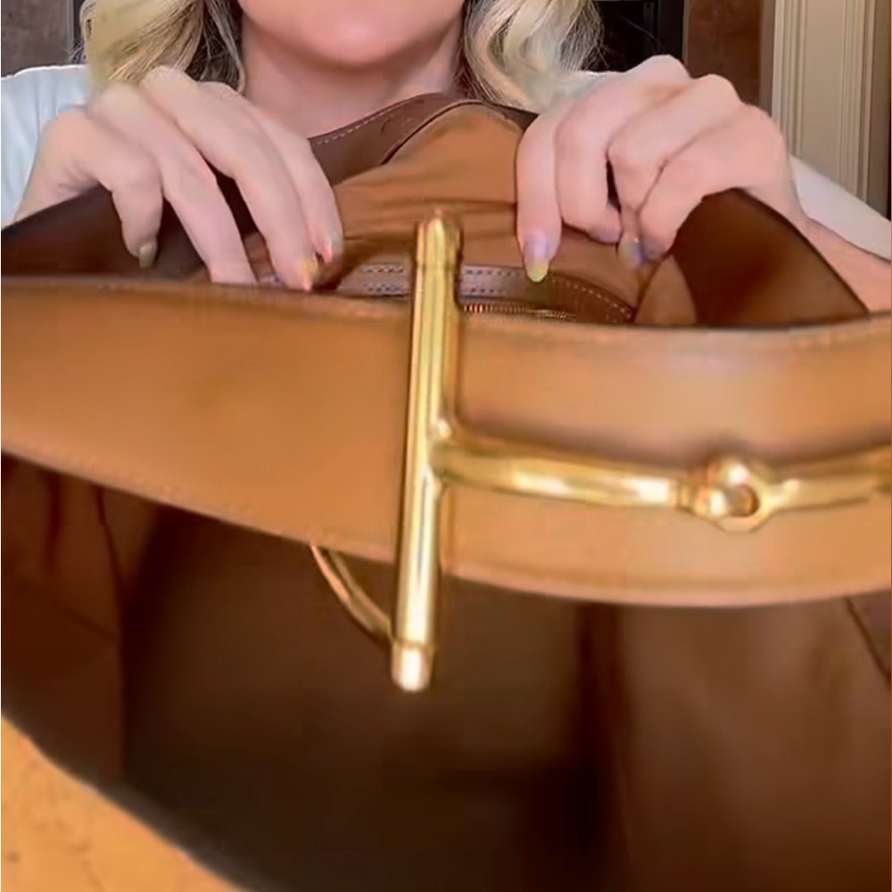 Brown Suede Monogram Hobo Bag - Picture 10 of 10
